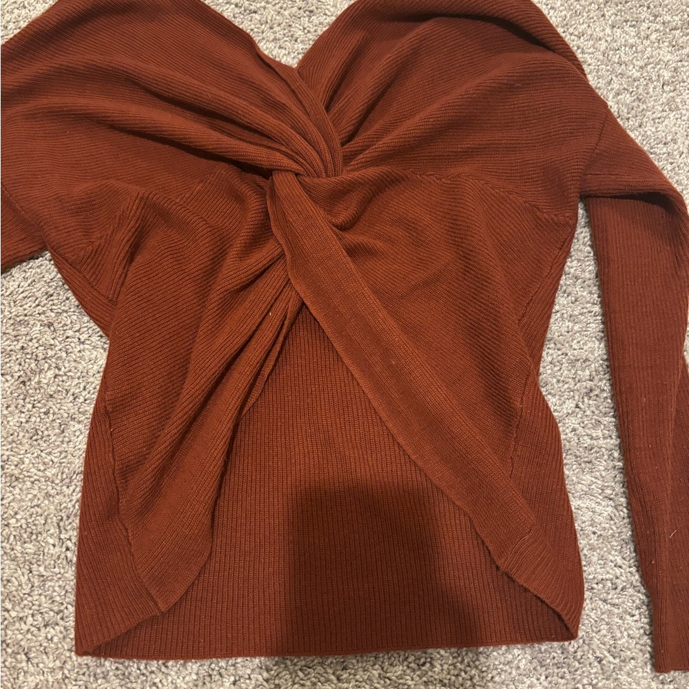 Cut Out Burgandy Sweater